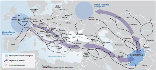 Northern and Balkan heroin routes