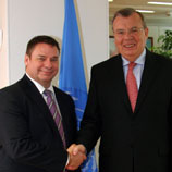 Photo: UNODC: Mr. Michel Perron (left) with Mr. Yury Fedotov, UNODC Executive Director