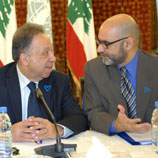 Photo: Mr. Omar Natour, Judge and General Director of the Lebanese Ministry of Justice (left) and Masood Karimipour, Regional Representative of UNODC Regional Office for the Middle East and North Africa, at the launch in Beirut