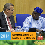 UNODC Executive Director Yury Fedotov (left) and former President of Nigeria and current Chair of the West Africa Commission on Drugs President Olusegun Obasanjo (right)