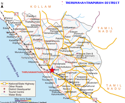 kerala india map