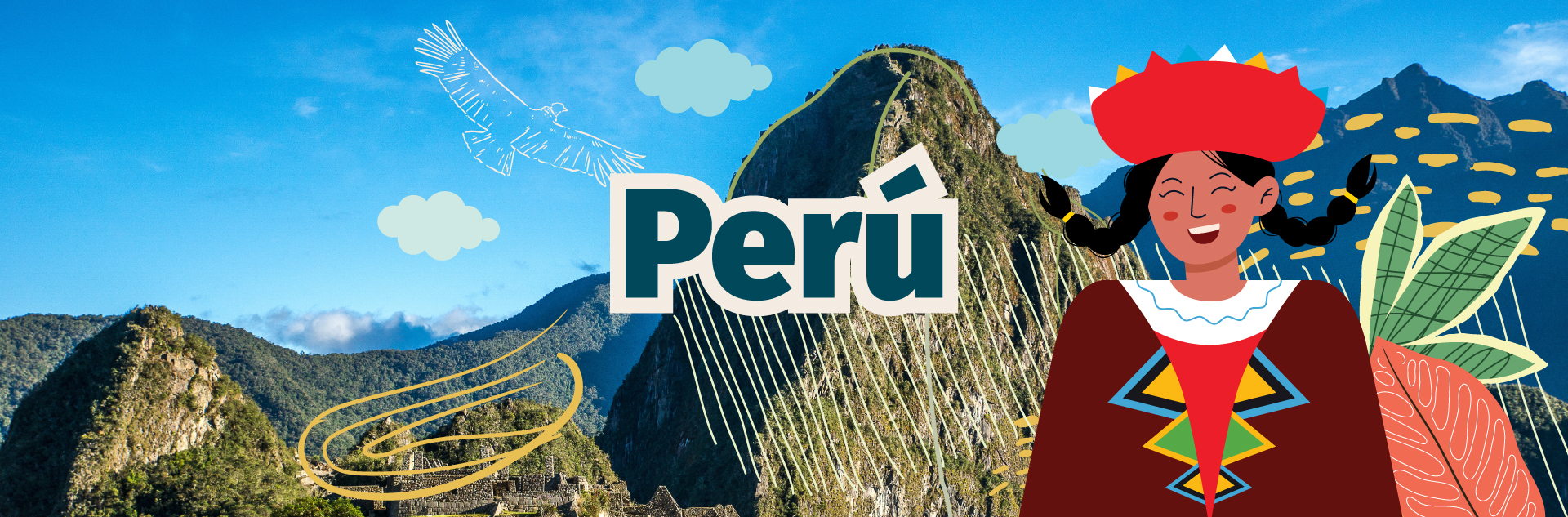 Perú, vista panorámica de Machu Pichu