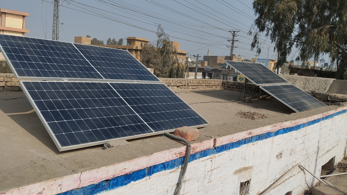 Solar panels on a roof