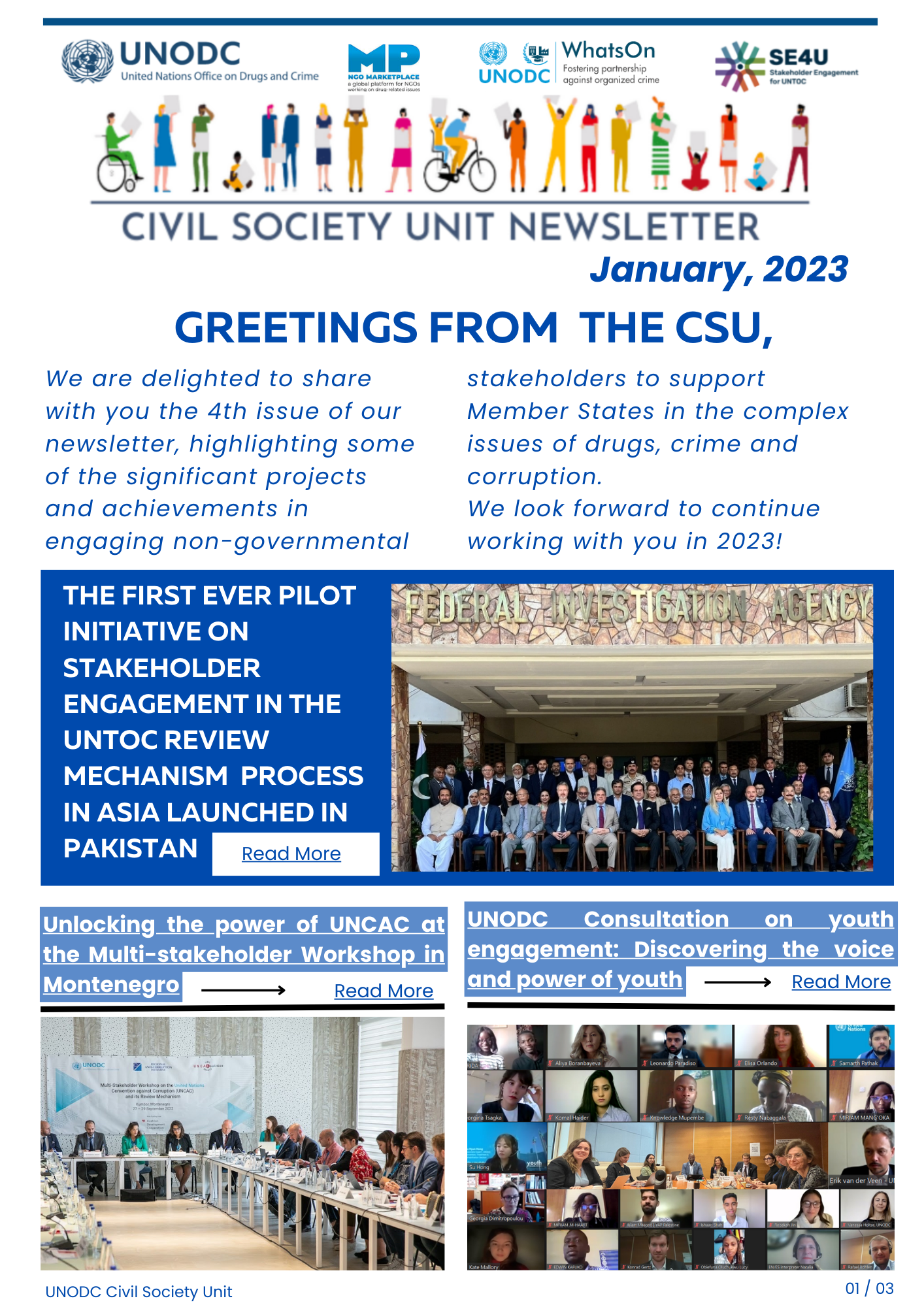 UNODC Civil Society Unit Newsletter (January 2023)