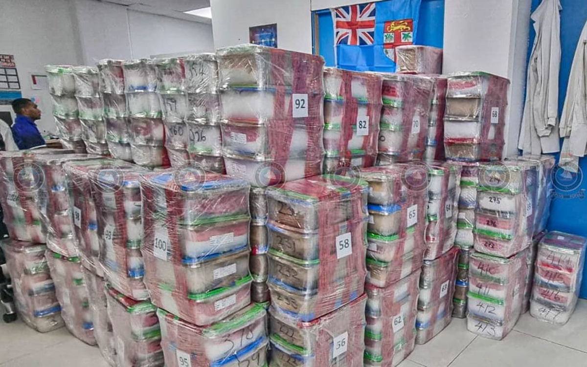 Drug seizures by Fijian police.